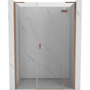 Mexen Mist-H L sprchové dveře jednokřídlé pravé 125 cm, transparentní, kartáčovaná měď - 8A5L-125-001-65-00-P Sprchové dveře