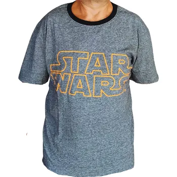 Pánské tričko Eplusm Pánské tričko STAR WARS krátký rukáv šedé Barva: Šedá, Velikost: L