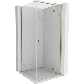 Mexen Mist-H T sprchová kabina kyvná pravá 120 x 120 cm, transparentní, zlatá - 8A5T-120-120-50-00-P Sprchové kouty