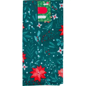 Utěrka Utěrka JINGLE BELLS zelená/červená 100% bavlna, 45x65 cm Essex