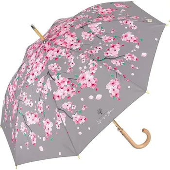 Deštník Elegantní dámský deštník Perletti Green "Fiore Di Pesco", 19155