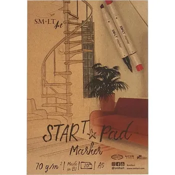 Výtvarný papír SMLT Blok START Marker pro fixy A5, 70 g/m2, 20 listů