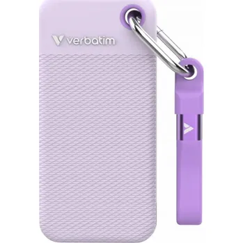 Externí pevný disk Verbatim Pocket SSD 1TB bílá/fialová