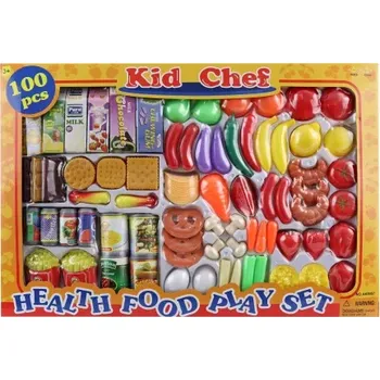 Dětská kuchyňka Velká sada jídla – 100dílná hračka pro děti