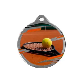 Tenisová medaile UV40011 - 40 mm, Stříbro