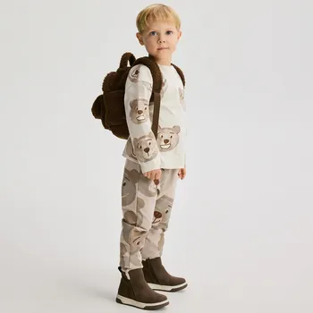 Dětská móda Reserved - Sada 2&nbsp;bavlněných kalhot - tmavě šedá - 066FO-90X - 066FO-90X-86