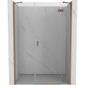 Sprchové dveře Mexen Mist-H sprchové dveře otočné pravé 140 cm, transparentní, kartáčovaná měď - 8A5-140-001-65-00-P Sprchové dveře