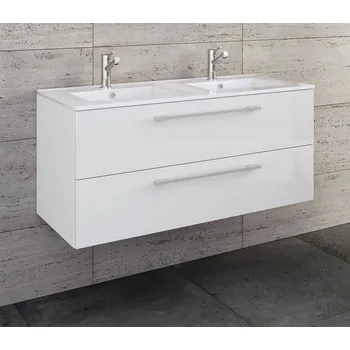 Koupelnový nábytek Vcm 2dílná umyvadlová skříňka Budasi, bílá