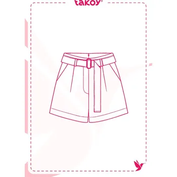 Elektronický PDF střih dámské krátké kalhoty Catherine-32-38