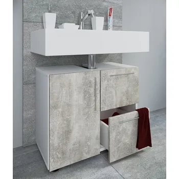 Koupelnový nábytek Vcm Skříňka pod umyvadlo Flandu, betonová imitace