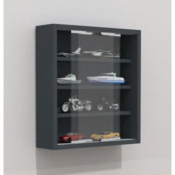 Komoda Vcm Nástěnná vitrína Agisa S, antracitová