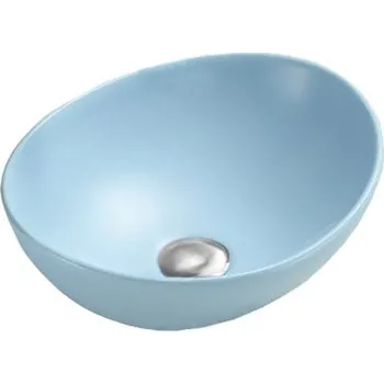 Umyvadlo Mexen Elza umyvadlo na desku 40 x 33 cm, modrá matná - 21014049 Koupelnové umyvadla