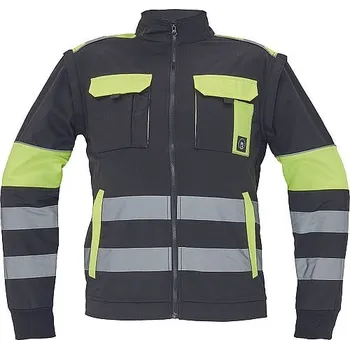 pracovní bunda CERVA MAX VIVO RFLX bunda černá/žlutá 58 Velikost: 52, Barvy: HV reflexní v kombinaci