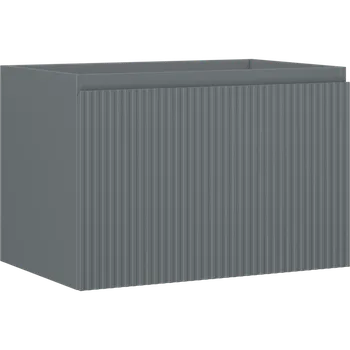 Koupelnový nábytek Mexen Rivel koupelnová skříňka pod umyvadlo 70 cm, 1 zásuvka, ryhovaná, grafit mat - 91A20-07047-1-BF66 Koupelnové skříňky