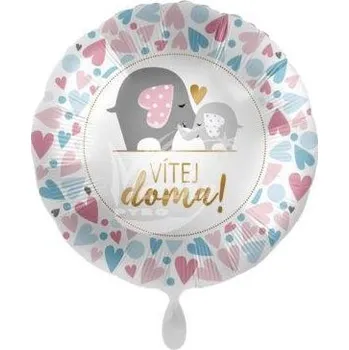 Zábavní pyrotechnika Balón fóliový 43 cm Vítej doma - sloníci