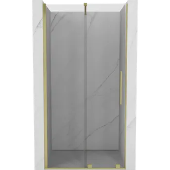 Sprchové dveře Mexen Velar posuvné sprchové dveře 90 cm, transparentní, zlaté kartáčované - 871-090-000-01-55 Sprchové dveře