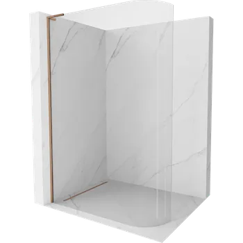 Mexen Kioto-R L zaoblená sprchová stěna Walk-in 80 x 200 cm, transparentní, růžové zlato - 800-080-103-60-06 Sprchové stěny