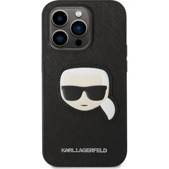 Pouzdro na mobilní telefon Zadní kryt Karl Lagerfeld PU Saffiano Karl Head pro Apple iPhone 14 Plus, černá