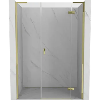 Sprchové dveře Mexen Mist-H L sprchové dveře výkyvné pravé 140 cm, transparentní, zlaté - 8A5L-140-001-50-00-P Sprchové dveře