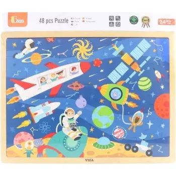 Puzzle Viga Dětské poznávej vesmír 48 dílků