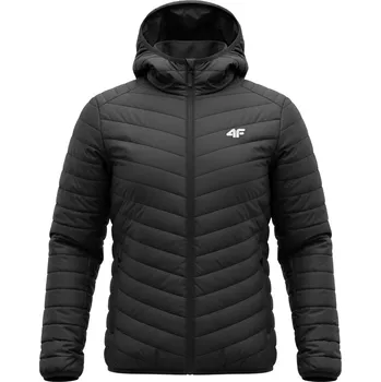 4F Pánská prošívaná bunda H4Z19-KUMP003 Deep Black XXL