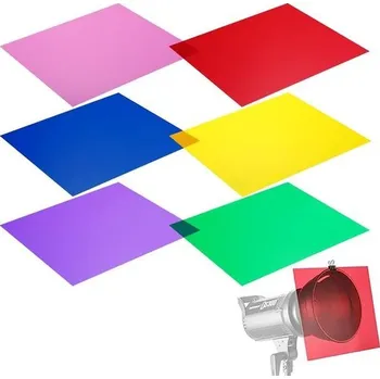 Hračka pro psa Balení 6 ks barevných filtrů, barevné gelové filtry, barevný filtrační film, barevná korekce,
