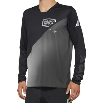 cyklistický dres Dres - 100% R-Core-X LS 2022 - Black / Grey M