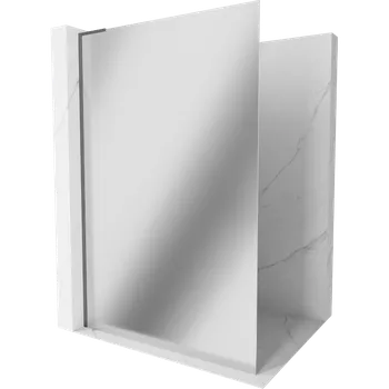 Mexen Kioto L sprchová stěna Walk-in 90 x 200 cm, zrcadlo, tmavý kov - 800-090-103-95-50 Sprchové stěny