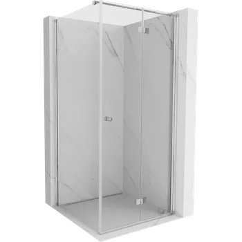 Mexen Mist-F skládací sprchový kout pravý 100 x 100 cm, transparentní, chrom - 8A6T-100-100-01-00-P Sprchové kouty