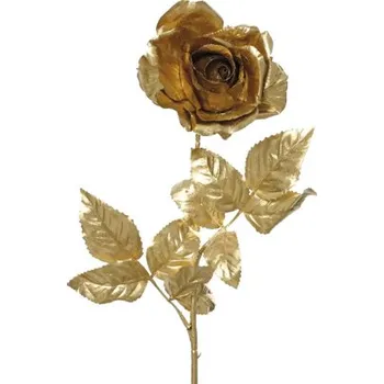 umělá květina Umělá květina růže dekorativní 72 cm zlatá