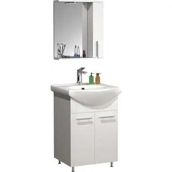 Koupelnový nábytek Vcm 3dílná umyvadlová skříňka Lisalo M, bílá