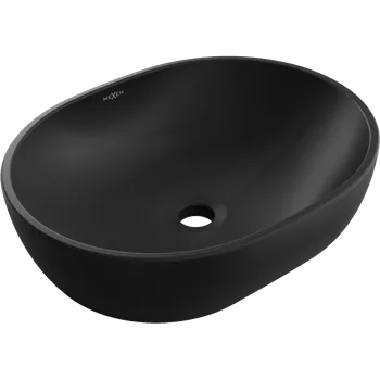 Mexen Viki umyvadlo na desku 48 x 35 cm, černá mat - 21054885 Koupelnové umyvadla