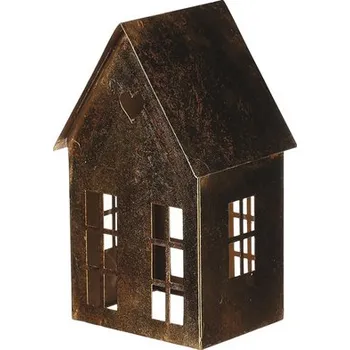 Svícen Svícen kovový domek 14x12x24 cm 1/3 největší