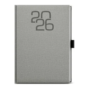 Diář Denní diář 2026 Fabric - A5, šedý