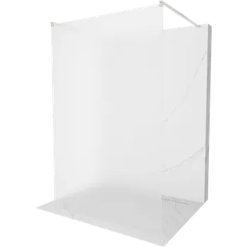 Mexen Kioto volně stojící sprchová stěna 130 x 200 cm, matný 8 mm, kartáčovaný nikl - 800-130-002-97-30 Sprchové stěny