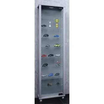 Komoda Vcm Vitrína Edana Maxi, stříbrná