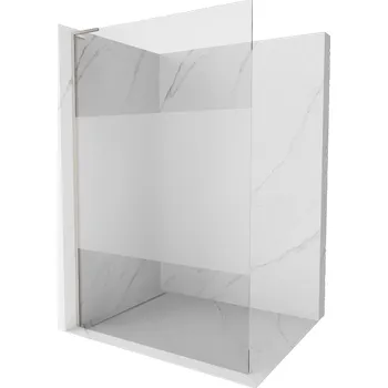 Mexen Kioto L sprchová stěna Walk-in 70 x 200 cm, transparentní/mat, kartáčovaný nikl - 800-070-103-97-35 Sprchové stěny