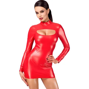 Dámské erotické šaty Noir Handmade F367 Bombshell Bodycon Dress Red Velikost XS