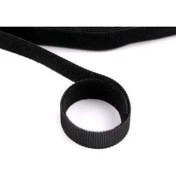 Zip Nízkoprofilový suchý zip šíře 15 mm oboustranný, pro domácnost a zahradu - 2 černá