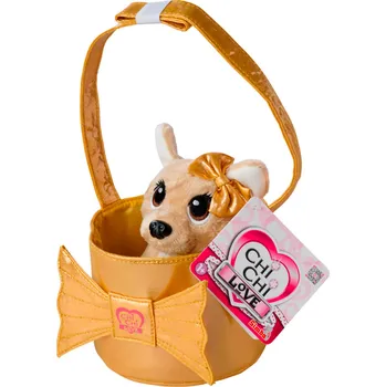 Hračka Simba Chi Chi Love Shimmer plyšový béžový pejsek v kabelce