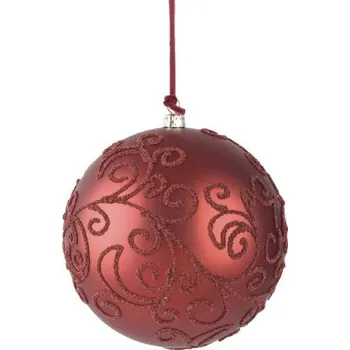 Vánoční dekorace Vánoční ozdoba koule odolná Ø 20 cm červená
