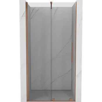 Sprchové dveře Mexen Velar posuvné sprchové dveře 110 cm, transparentní, kartáčovaná měď - 871-110-000-01-65 Sprchové dveře