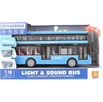 autíčko Lamps Dvoupatrový autobus modrý