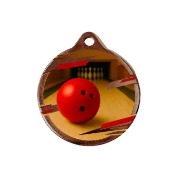 Bowlingová medaile UV50009 - 50 mm, Bronz
