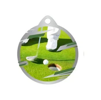 Golfová medaile UV50019 - 50 mm, Stříbro