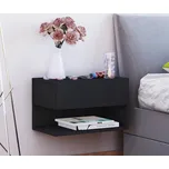 Vcm Nástěnný noční stolek Dormal, černý