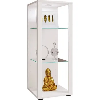 Knihovna Vcm Vitrína Glasol M, bílá