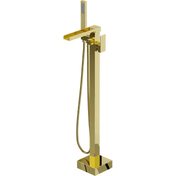 Vodovodní baterie Mexen Algar samostatně stojící vanová baterie, zlatá - 75733-50 Vanovo-sprchové baterie