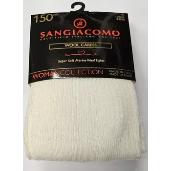 Dámské punčochy Dámské punčocháče Wool Caress 150 DEN - 5 (XL) / smetanová