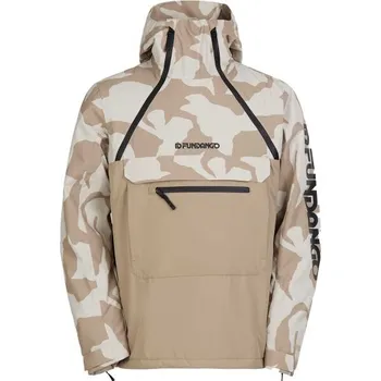 Pánská lyžařská/snowboardová bunda FUNDANGO HYDRA ECO ANORAK XXL Béžová, Bílá, Černá